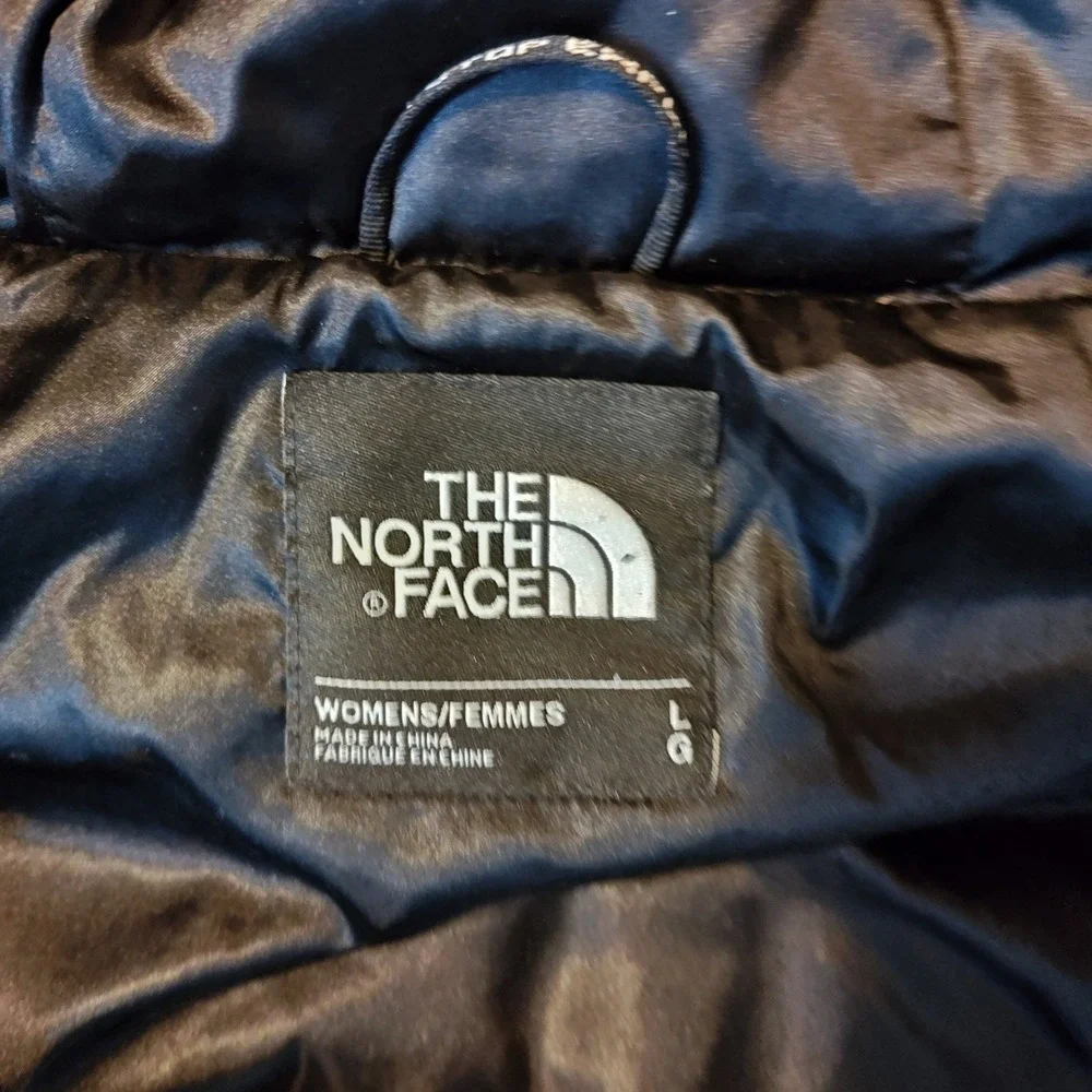 The North Face Metropolis Parka II Women Large Black Hooded Down Puffer Jacket